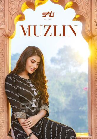 S 4 U Muzlin Premium Muslin Silk Office Wear Kurti Collection ( 6 Pcs Catalog )