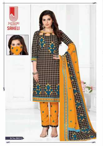 Jayshree Saheli Vol -2 Cotton Printed Dress Materials With Face Mask ( 18 Pcs Catalog )