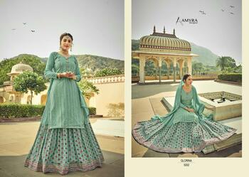 Amyra Designer Glorina Heavy Party Wear Salwar Kameez Collection ( 4 Pcs Catalog )