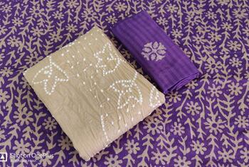 buy online fancy satin bandhni with wax batik dress materials in wholesale price ( 4 pcs catalog )