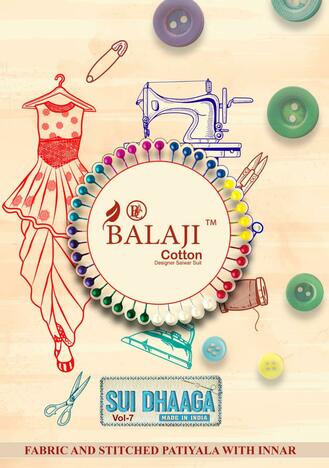 Balaji Sui Dhaga Vol-7 Cotton Printed Patiyala Dress Materials Collection ( 12 Pcs Catalog )