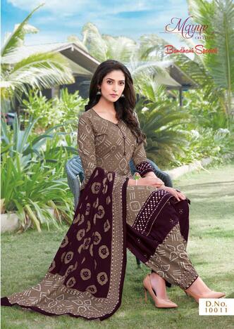 Mayur Bandhani Special Vol-10  Daily Wear Cotton Printed Bandhani Dress Materials ( 12 Pcs Catalog )