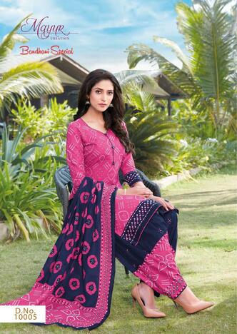 Mayur Bandhani Special Vol-10  Daily Wear Cotton Printed Bandhani Dress Materials ( 12 Pcs Catalog )