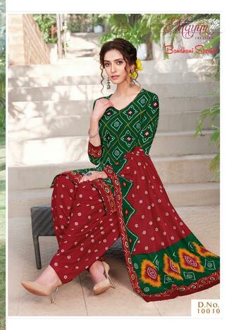 Mayur Bandhani Special Vol-10  Daily Wear Cotton Printed Bandhani Dress Materials ( 12 Pcs Catalog )