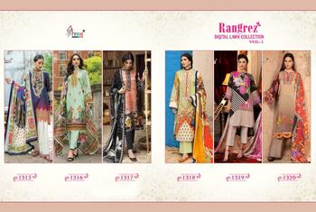 Shree Fab Rangrez Digital Lawn Collection Vol-1 Exclusive Print Salwar Kameez Collection ( 6 Pcs Catalog )