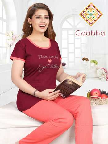 Gaabha Blossom Vol-1 Premium Quality Night Wear ( 12 Pcs Catalog )