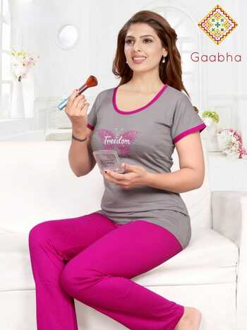 Gaabha Blossom Vol-1 Premium Quality Night Wear ( 12 Pcs Catalog )