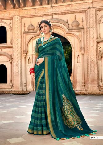 Triveni Sonam Causal Wear Saree In Wholesale Price ( 8 pcs catalog )