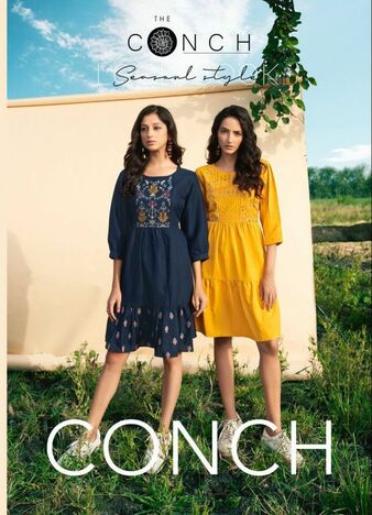 Riya Designer Conch Party Wear Short Kurti Collection In Wholesale ( 6 Pcs Catalog )