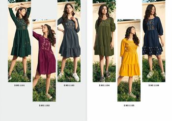 Riya Designer Conch Party Wear Short Kurti Collection In Wholesale ( 6 Pcs Catalog )