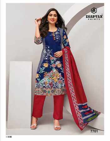 Buy Online Deeptex Miss India Vol-77 Dress Materials In Wholesale ( 26 Pcs Catalog )