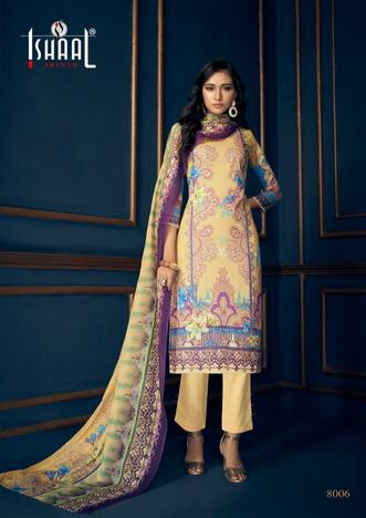 Ishaal Gulmohar Vol-8 Karachi Dress Material ( 10 Pcs Catalog )