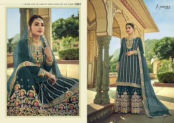 Amyra Noor Heavy Party Wear Plazzo Salwar Kameez Collection ( 4 Pcs Catalog )