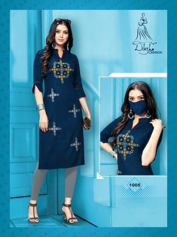 Diksha Fashion Livaa Causal Wear Reday made Kurti Collection In Wholesale  ( 8 pcs catalog )