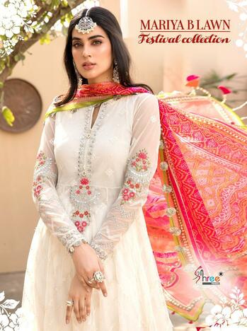 Buy Online Shree Fab Mariya B Lawn Festival Wear Salwar Kameez  Collection ( 8 Pcs Catalog )