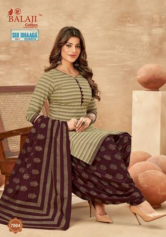 Balaji Sui Dhaga Vol-7 Cotton Printed Patiyala Dress Materials Collection ( 12 Pcs Catalog )