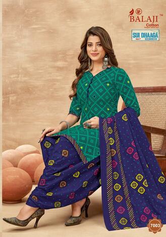 Balaji Sui Dhaga Vol-7 Cotton Printed Patiyala Dress Materials Collection ( 12 Pcs Catalog )