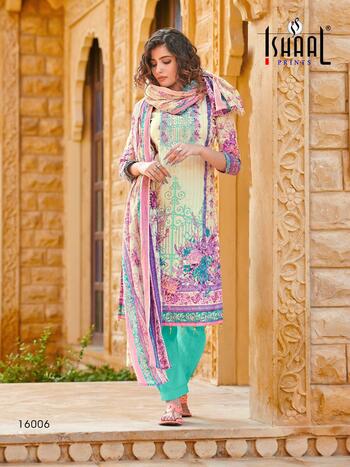Ishaal Gulmohar Vol- 16 Low Range Printed Karachi Dress Material ( 10 Pcs Catalog )
