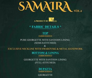 Hotlady Samaira Vol -2 Heavy Party Wear Salwar Kameez Collection ( 7 Pcs Catalog )