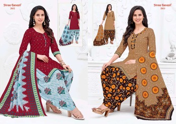 Buy Online  Shree Ganesh Hansika Vol-8 Causal Wear Patiyala Dress Materials Collection ( 36 Pcs Catalog )