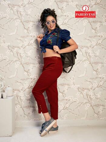 pahervesh venus ready to wear pant with side pocket  in wholesale price ( 10 pcs set )