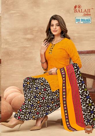 Balaji Sui Dhaga Vol-7 Cotton Printed Patiyala Dress Materials Collection ( 12 Pcs Catalog )