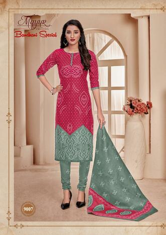 Mayur Bandhani Special Vol-9 Low Range Cotton Printed Bandhani Dress Materials ( 12 pcs catalog )