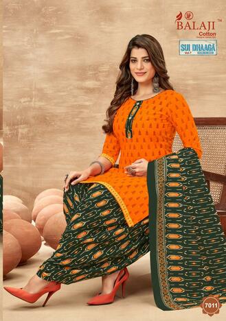 Balaji Sui Dhaga Vol-7 Cotton Printed Patiyala Dress Materials Collection ( 12 Pcs Catalog )