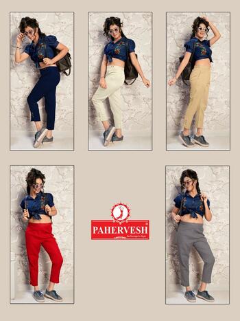 pahervesh venus ready to wear pant with side pocket  in wholesale price ( 10 pcs set )