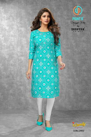 Deeptex I Candy Express Vol-2 Daily Wear Cotton Printed Ready-made Kurti Collection ( 10 Pcs Catalog )
