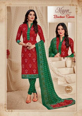 Mayur Bandhani Special Vol-9 Low Range Cotton Printed Bandhani Dress Materials ( 12 pcs catalog )