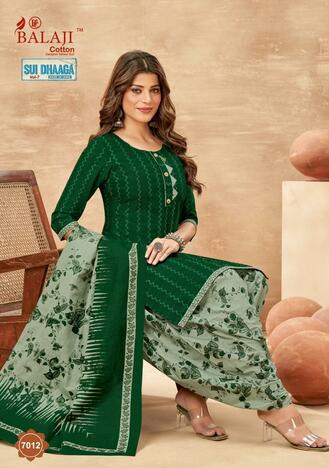 Balaji Sui Dhaga Vol-7 Cotton Printed Patiyala Dress Materials Collection ( 12 Pcs Catalog )