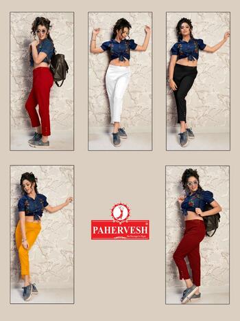 pahervesh venus ready to wear pant with side pocket  in wholesale price ( 10 pcs set )