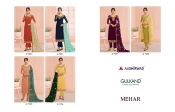 Aashirwad Mehar Designer Gota Patti Salwar Kameez Collection In Wholesale Price ( 6 pcs catalog )