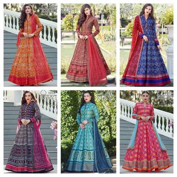 Virasat Vol-5 Ready-made Anarkali Party Wear Salwar Kameez In Wholesale ( 6 Pcs Catalog )