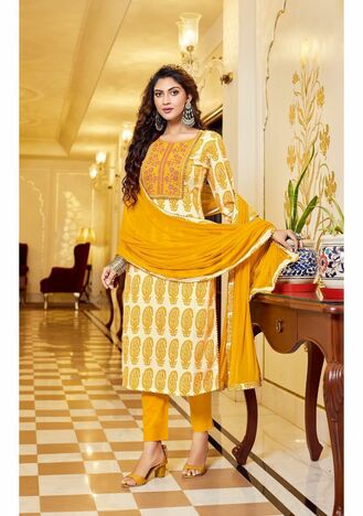 Kajal Style Swagger Vol-1 Ready-made Kurti With Pant & Dupatta Collection ( 6 Pcs Catalog )