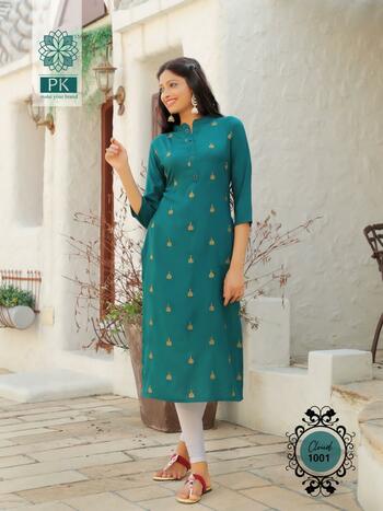 pk fashion cloud vol - 1 straight party wear kurti in wholesale price ( 6 pcs catalog )