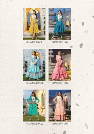 kiana grandeur silk based party wear kurti with bottom in wholesale price ( 6 pcs catalog )