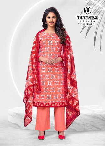 Deeptex  4-Colour Vol-2 Cotton Printed Dress Materials Collection In Wholesale ( 20 Pcs Catalog  )