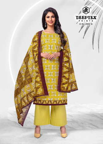 Deeptex  4-Colour Vol-2 Cotton Printed Dress Materials Collection In Wholesale ( 20 Pcs Catalog  )