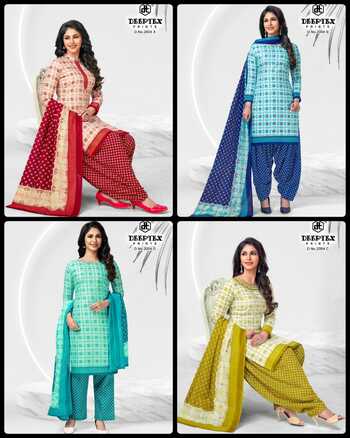 Deeptex  4-Colour Vol-2 Cotton Printed Dress Materials Collection In Wholesale ( 20 Pcs Catalog  )