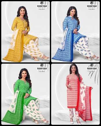 Deeptex  4-Colour Vol-2 Cotton Printed Dress Materials Collection In Wholesale ( 20 Pcs Catalog  )