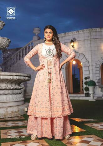 kiana grandeur silk based party wear kurti with bottom in wholesale price ( 6 pcs catalog )