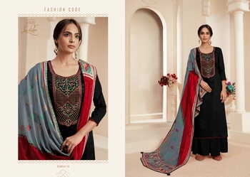 Levisha Panihari Jam Silk Embroidery Plazzo Style Salwar Suit ( 8 Pcs Catalog )