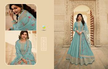 Vinay  Parimahal Dola Silk With Embroidery Work Salwar Suits Collection ( 7 Pcs Catalog )