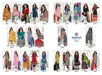 Deeptex Miss India Vol 62 Daily Wear Cotton Printed Dress Materials ( 26 Pcs Catalog )