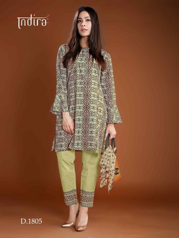 Indira Apparel's Malhar  Kurti With Trouser (6 Pcs Catalog )
