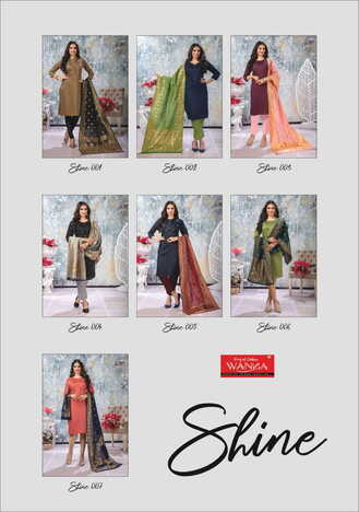 Wanna Shine Ready made kurti with banarasi dupatta collection in wholesale price ( 7 pcs catalog )