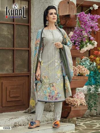 Ishaal Gulmohar Vol- 15 Karachi Dress Material ( 10 Pcs Catalog )