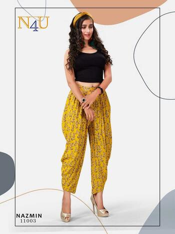 N4U Nazmin Rayon Printed Free Style Dhoti Pant Collection ( 7 Pcs Catalog )